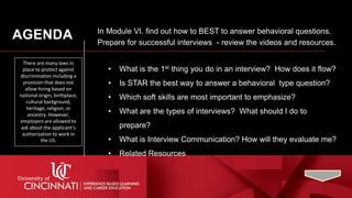 Module VI. Improve Your Job Interview Skills PPT | PPTX