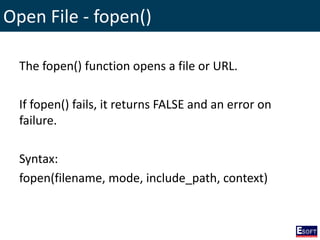 DIWE - File handling with PHP | PPSX