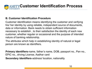 Module V KYC Policly , costomer acceptance policy | PPT