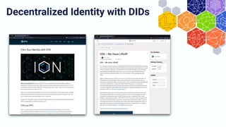 Decentralized Identity with DIDs
 