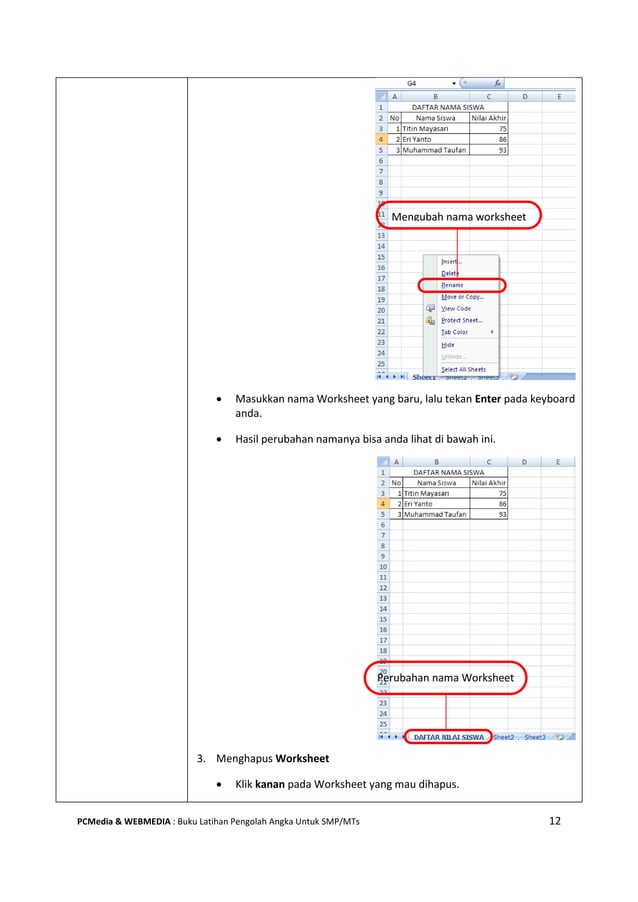Modul excel 2007 | PDF