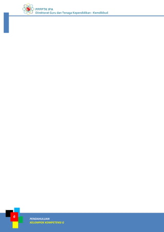 PPPPTK IPA
Direktorat Guru dan Tenaga Kependidikan - Kemdikbud
PENDAHULUAN
KELOMPOK KOMPETENSI G
6
 