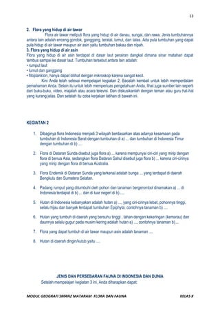 Modul geografi flora dan fauna