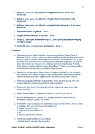 Modul geografi flora dan fauna