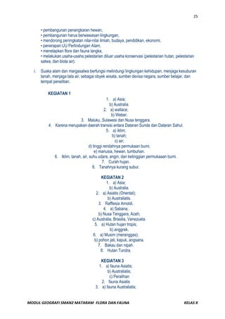 Modul geografi flora dan fauna