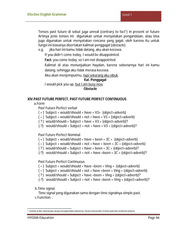 Modul grammar level 1 | PDF