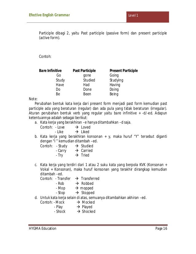 Modul grammar level 1