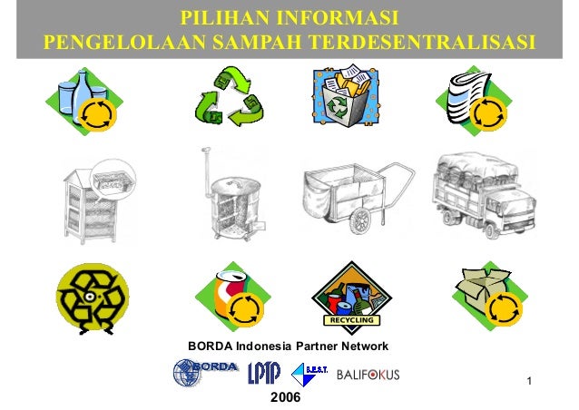 Katalog Informasi Pilihan Pilihan Pengelolaan Sampah Informed Choice