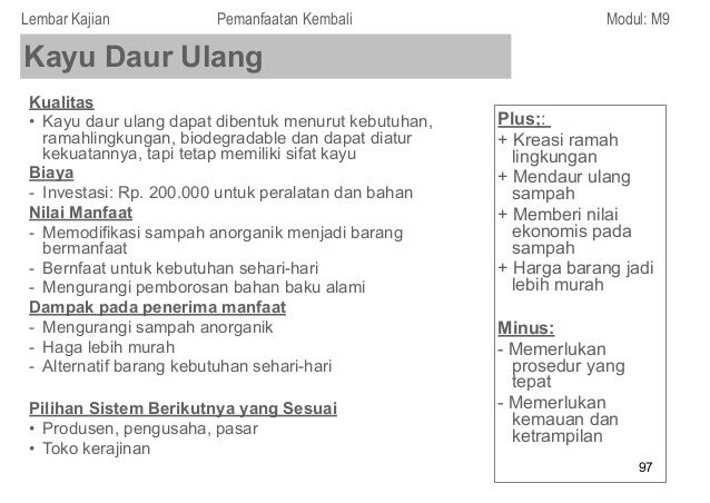 Katalog Informasi Pilihan pilihan Pengelolaan Sampah 