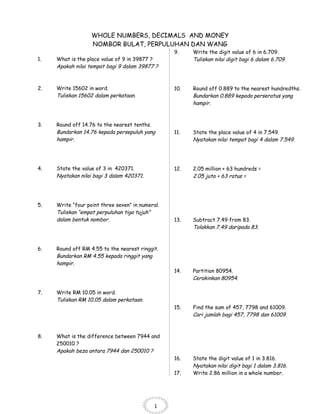 Modul Intensif 2013 Matematik Tahun 6