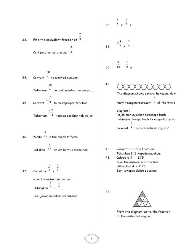 Modul intensif 2013 matematik tahun 6