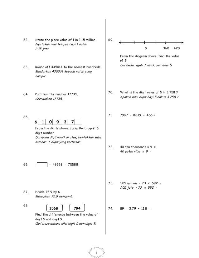 Soalan Matematik Cari Nilai X - Laporan 7