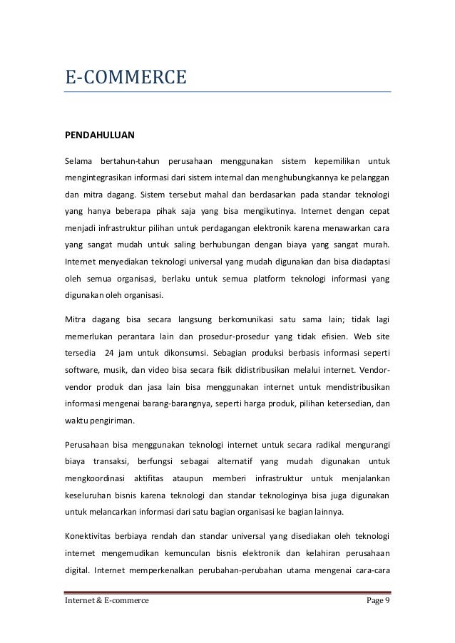 Fitur e-commerce sebagai sistem perdagangan elektronik