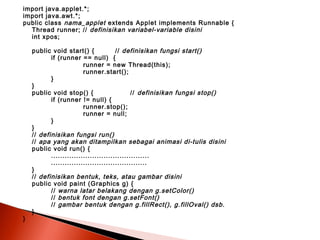 Modul java animasi | PPT