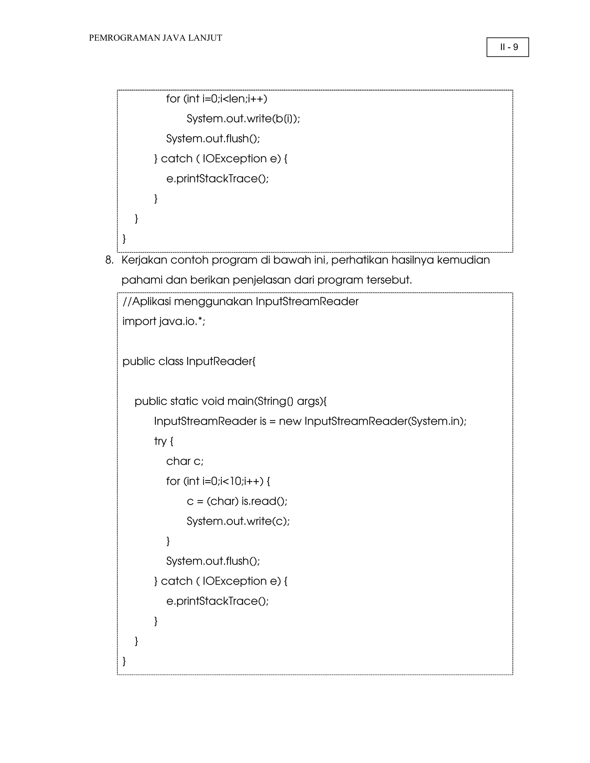Modul belajar java I/O (Input/Ouptut) | PDF