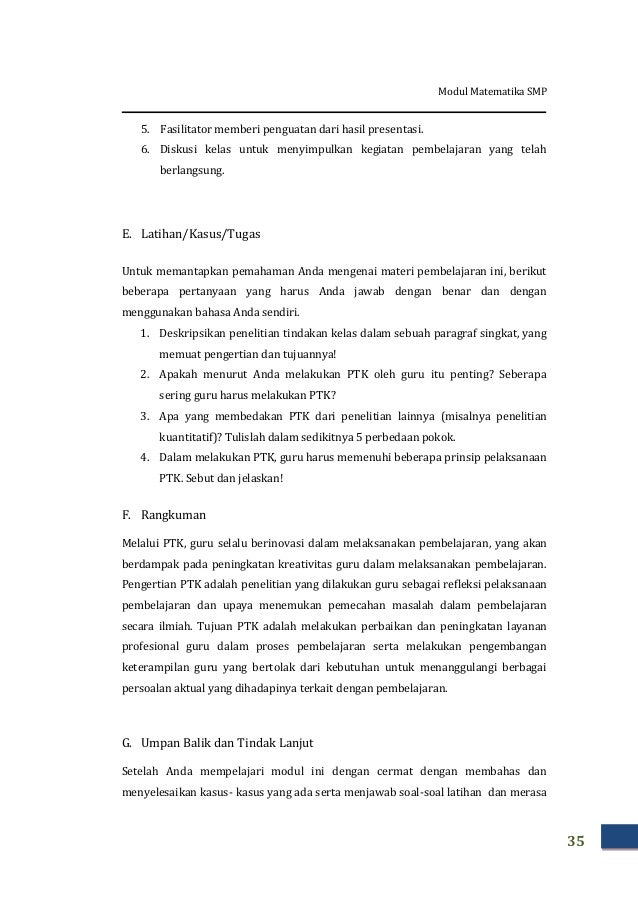 Materi GPO Matematika SMP Modul J