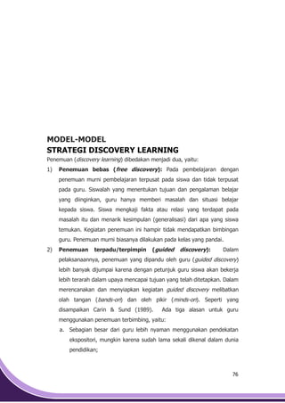 Pembelajaran  discovery Learning 