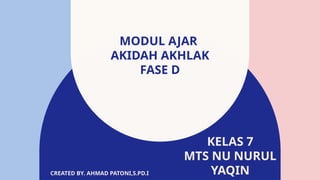 MODUL KELAS 7 BAB 1 mts sekolah agama islam.pptx