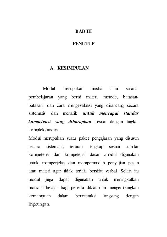 Prosedur Penyusunan Modul