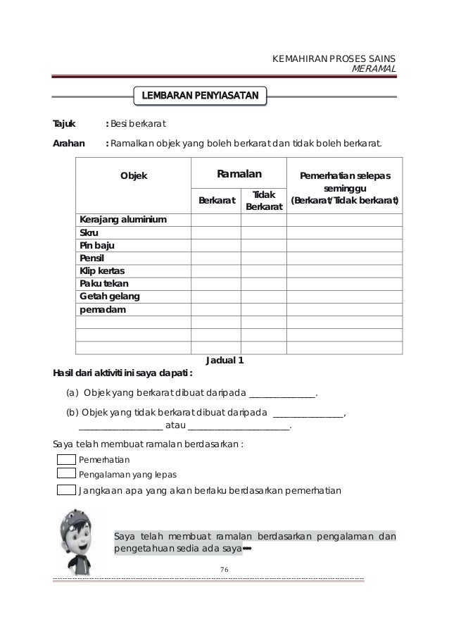 Kemahiran Proses Sains Tahun 4 Liveworksheet Modul kemahiran proses sains kssr tahun 4