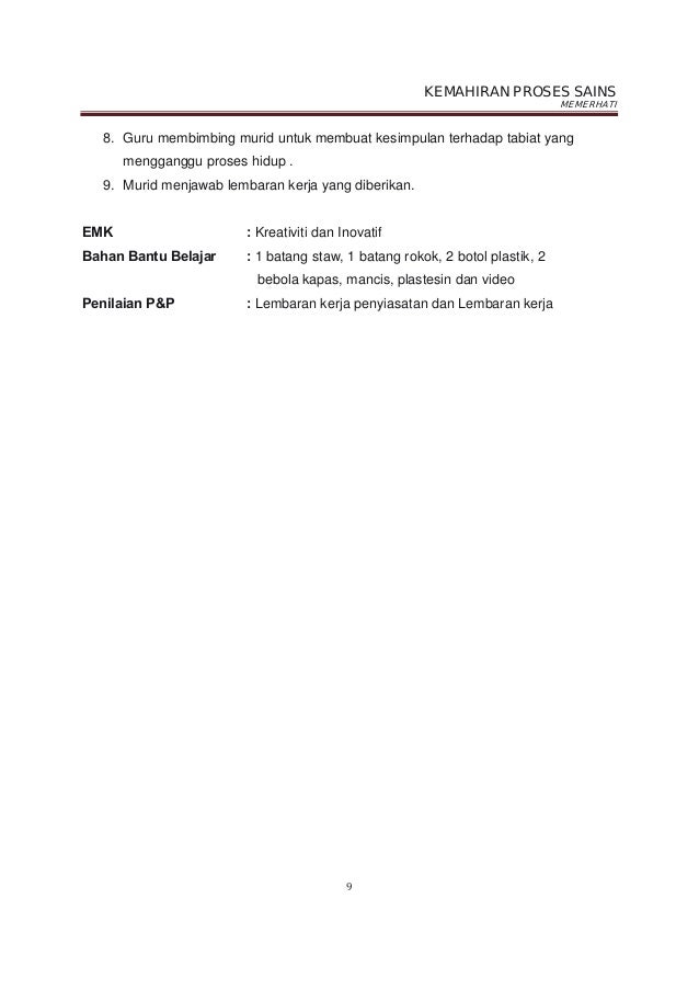 Modul kemahiran proses sains thn 4