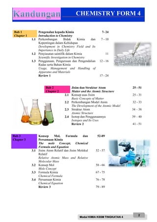 Modul Kimia Pro X Kssm 2022 Form 4
