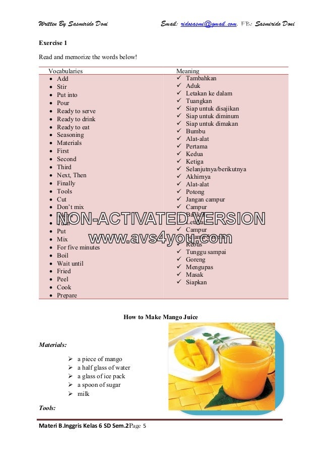 Soal uas bahasa inggris kelas 6 sd semester 1 biology