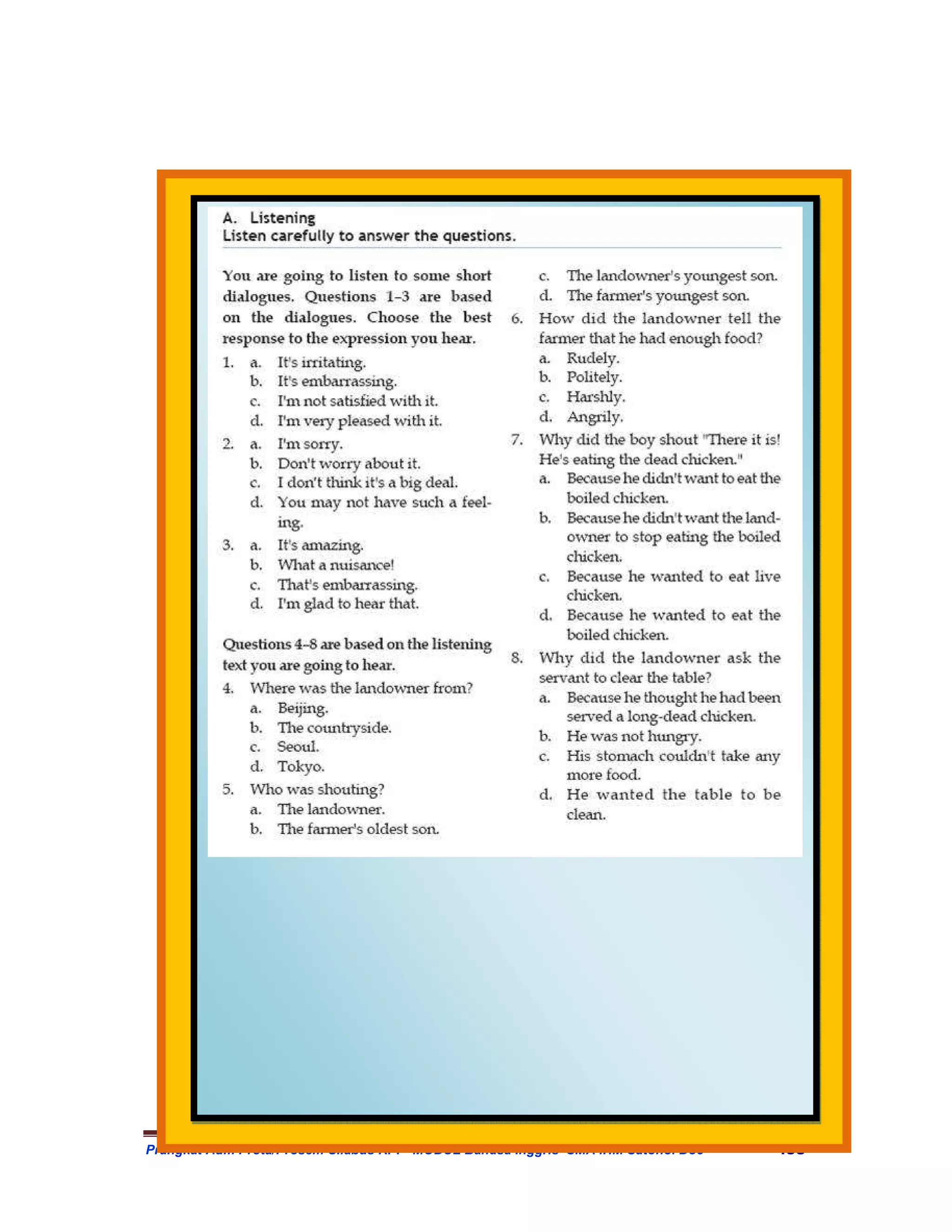 Prangkat Adm Prota/Prosem Silabus RPP MODUL Bahasa Inggris SMA .HM Satono. Doc   433
 