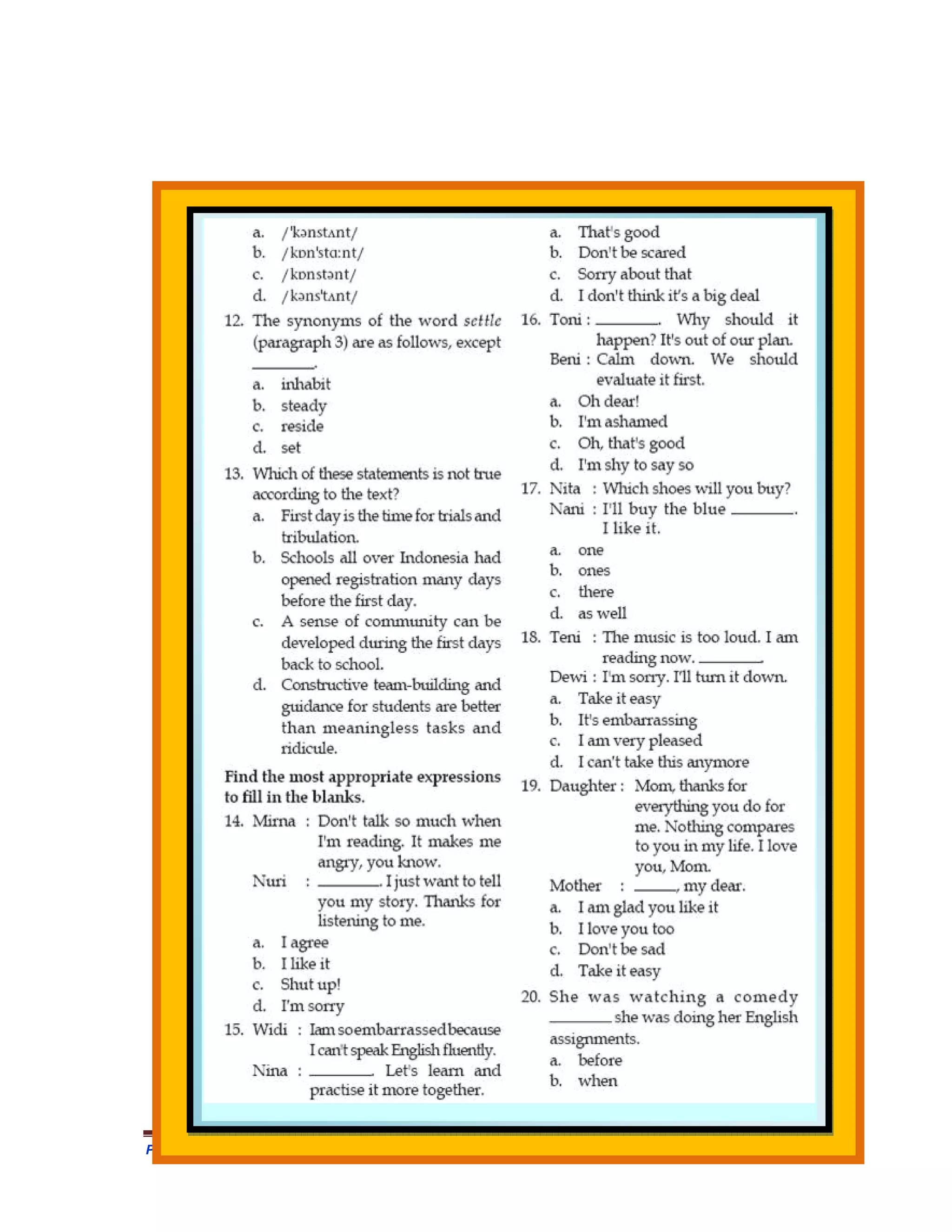 Prangkat Adm Prota/Prosem Silabus RPP MODUL Bahasa Inggris SMA .HM Satono. Doc   435
 