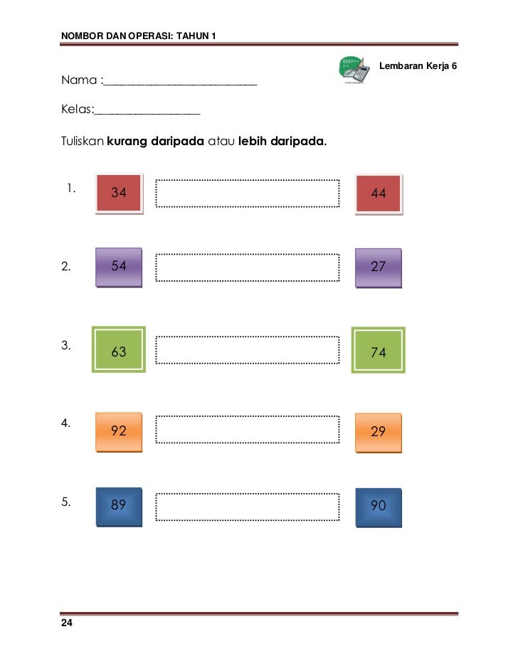 Modul Matematik Tahun 1 / Soalan Ujian Latihan Matematik Tahun 1 2020