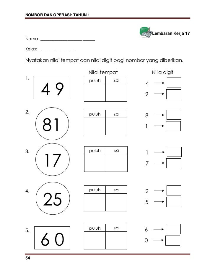 Modul KSSR Matematik Tahun 1 (Versi B.Malaysia)