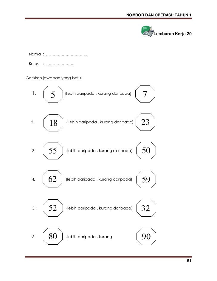 Modul KSSR Matematik Tahun 1 (Versi B.Malaysia)