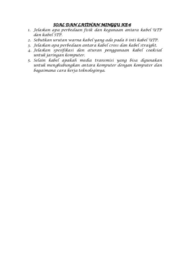 Modul kuliah jaringan komputer