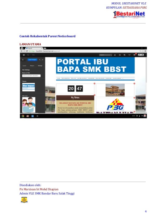 Modul Latihan 1Bestarinet VLE SU PIBG