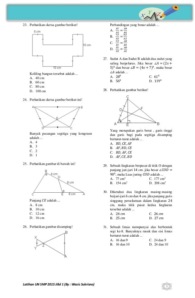 Modul Latihan Ujian Nasional 2015 Modul Latihan Un Smp 2015