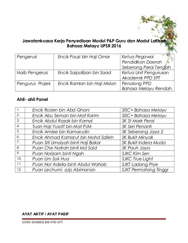 Modul latihan upsr 2016