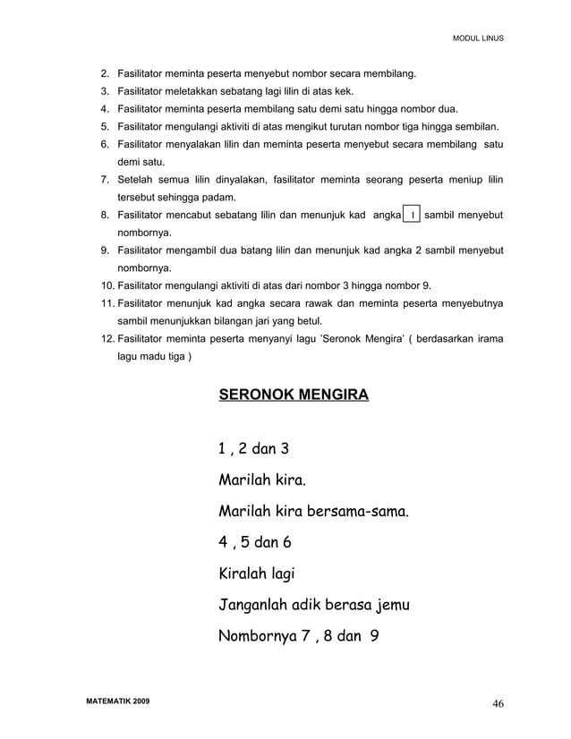 Modul linus matematik | DOC