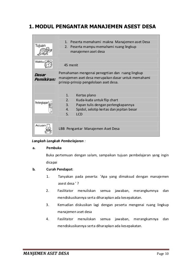 Modul Managemen Asset Desa