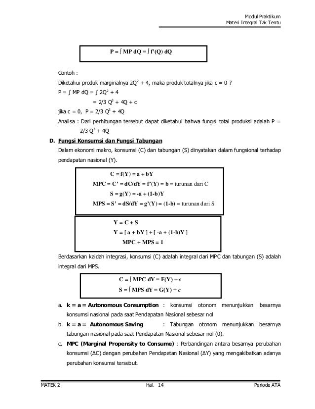 [Modul] matematika ekonomi