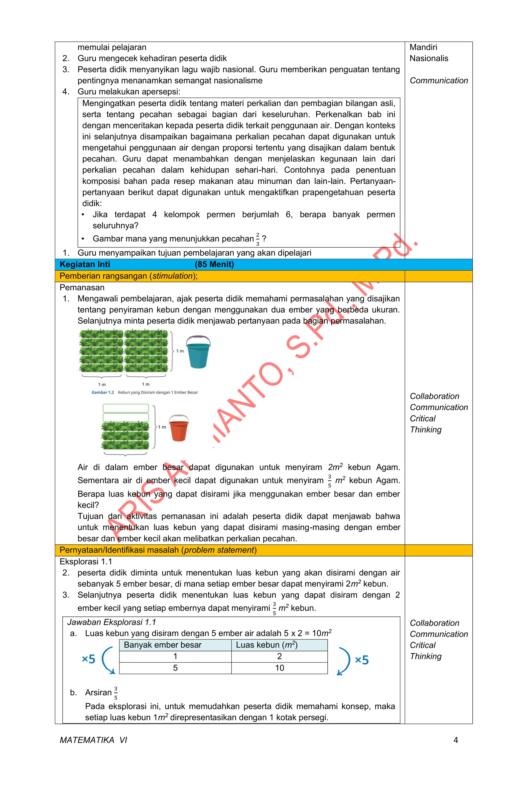 Modul Ajar Matematika Kelas 6 Kurikulum Merdeka Pdf