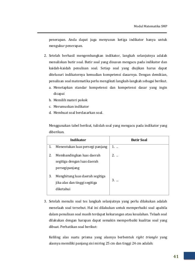 Contoh Soal Tes Diagnostik Matematika Smp Berbagi Contoh