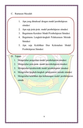 Model Smula Modul media pembelajaran simulasi | DOCX