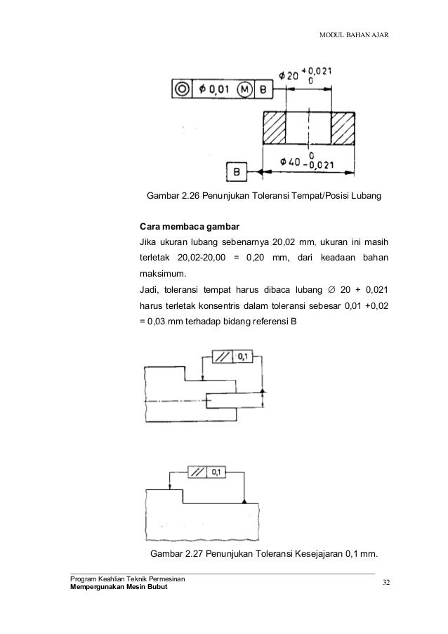 mesin teknik dasar gambar bubut mesin (5) 7 Modul