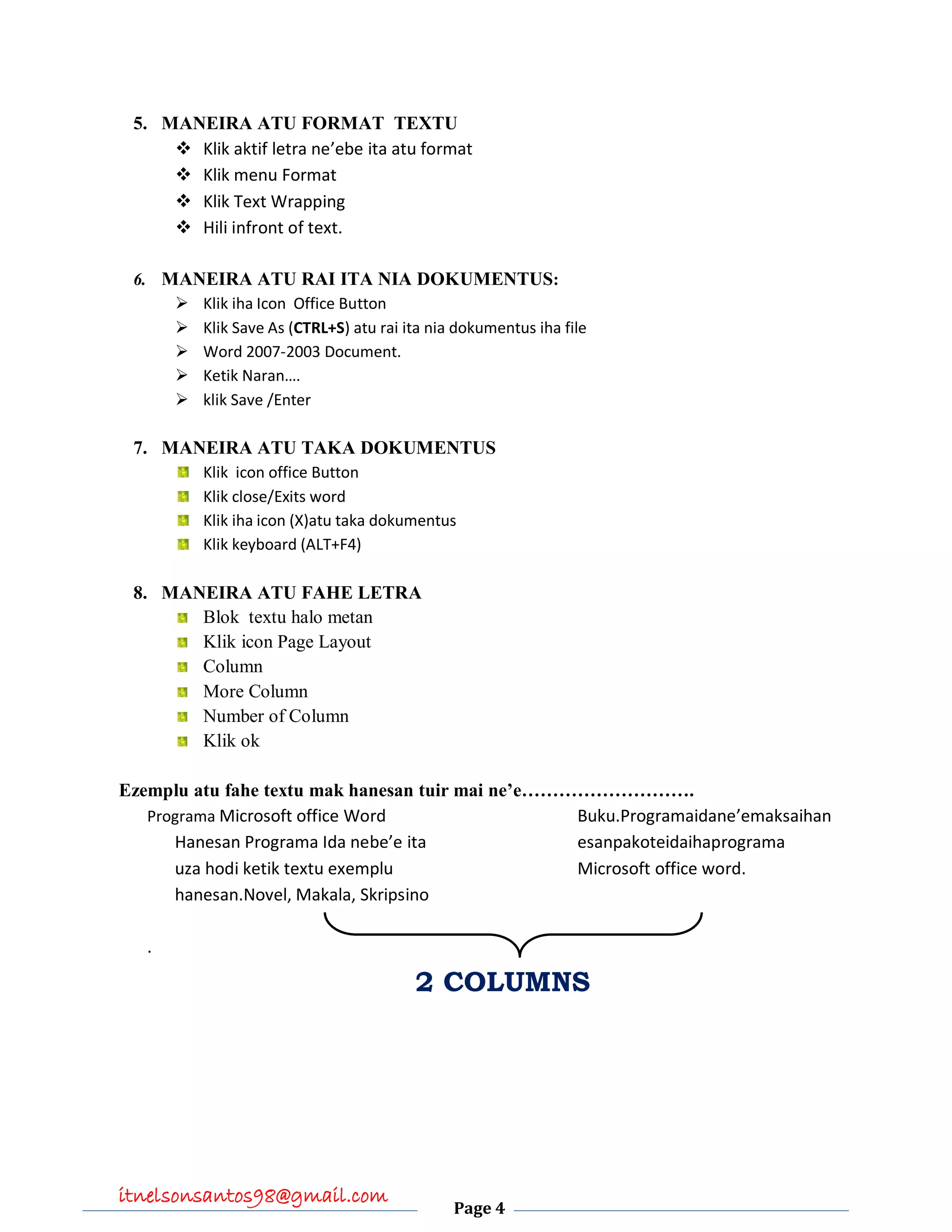 File Letter Infront File Example Modul microsoft office | PDF