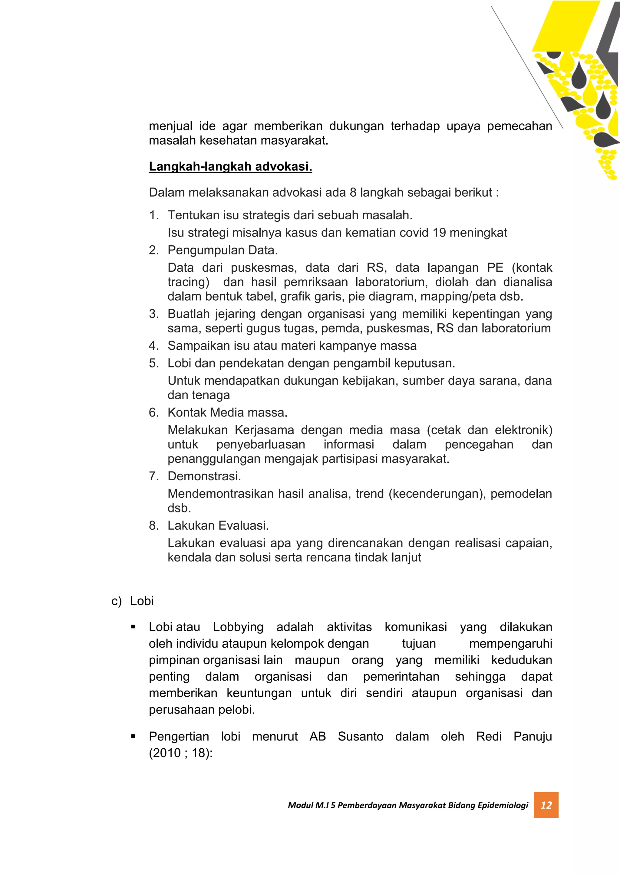 Modul mpi 5 pemberdayaan masyarakat_29 okt 2020 fina_lok | PDF