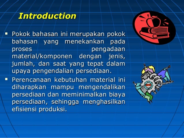 Material Requirement Planning Modul