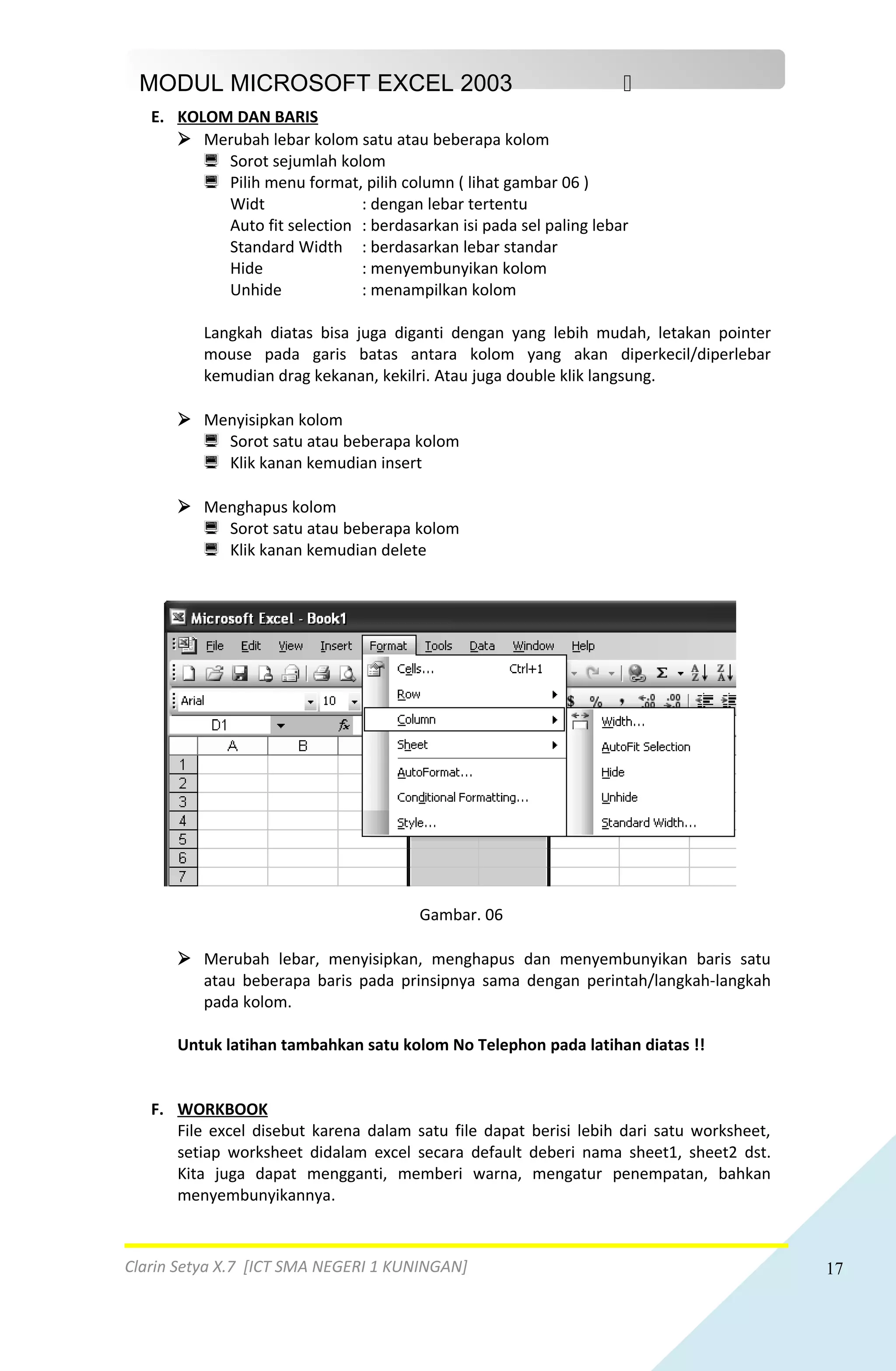 Modul ms. office excel | PDF