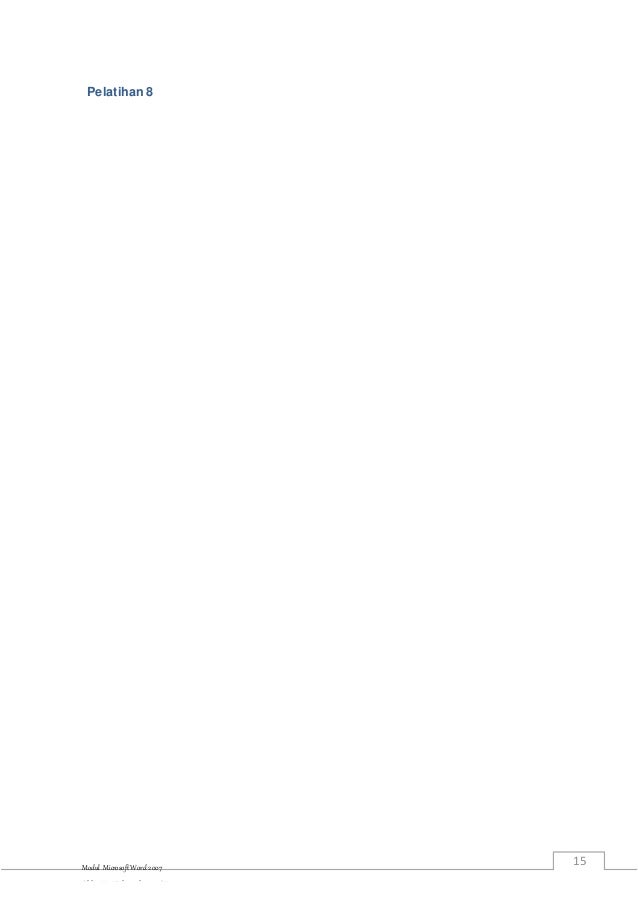 Modul Pembelajaran Microsoft Word kls 8