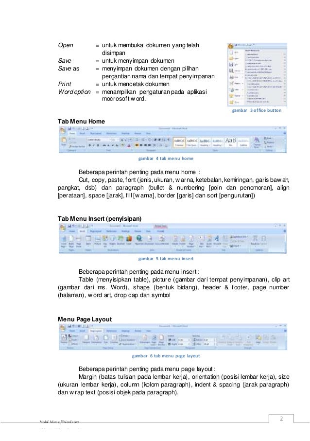 Modul Pembelajaran Microsoft Word kls 8