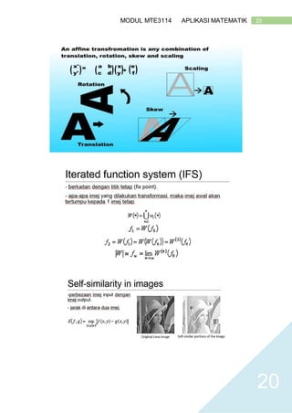 20MODUL MTE3114 APLIKASI MATEMATIK
20
 
